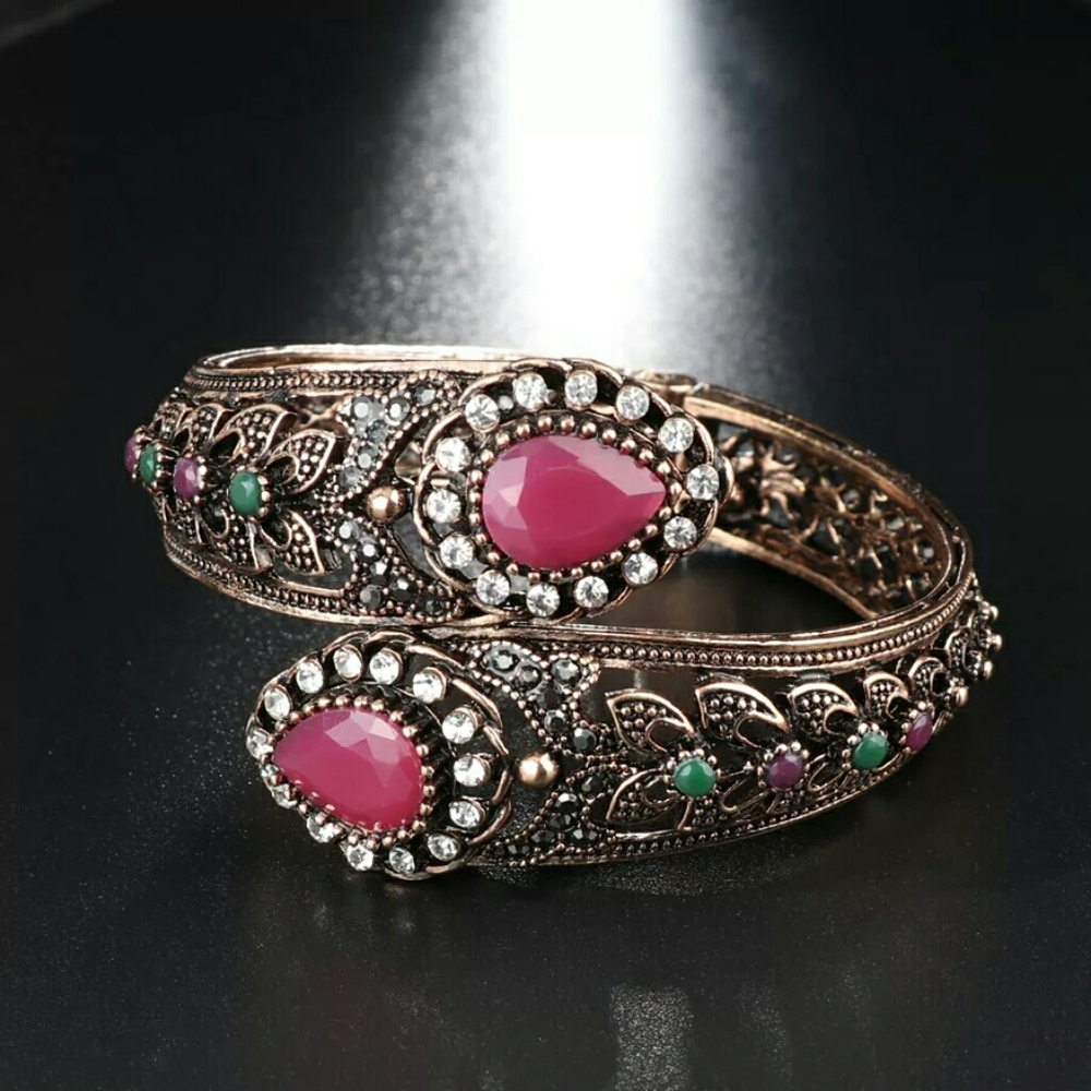 Turkish style vintage look  bangle cuff bracelet